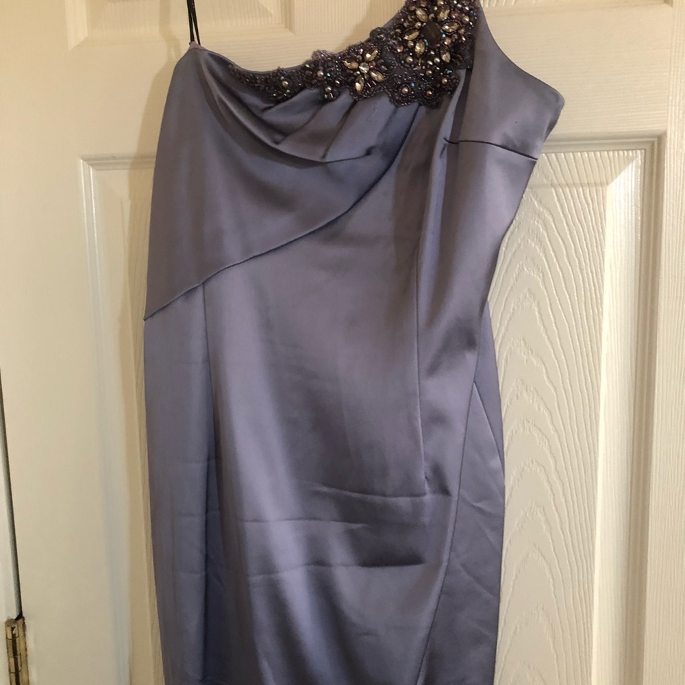 Satin One Shoulder Dress